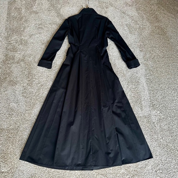 NWT Tory Burch Poplin Wrap Dress - Black - Size 4 - $798 - Picture 8 of 9